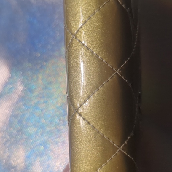Chanel Gold patent leather long wallet - Picture 8 of 13